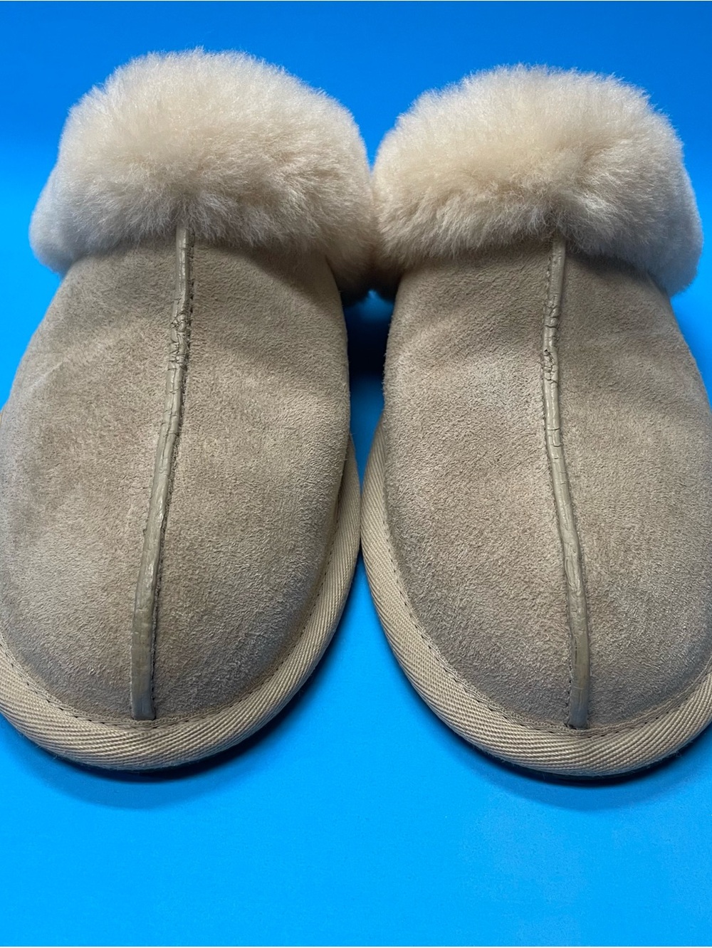 UGG Soft Shearling-Lined Slip-On in Light Tan